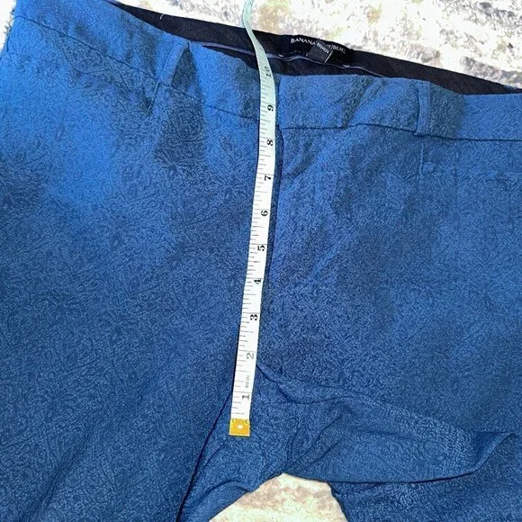 Banana Republic Women's Blue Textured Pants Slacks Size 10 Sloan - Picture 3 of 9